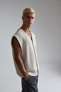 Cassius Knitted Vest Sand