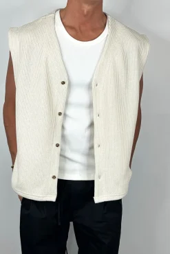 Cassius Knitted Vest Sand