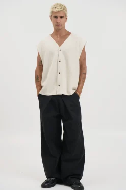 Cassius Knitted Vest Sand