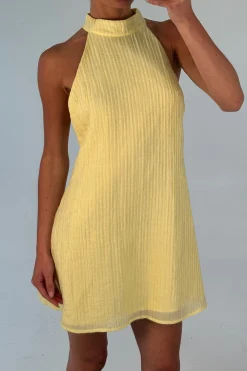 Catalina Mini Dress Lemon