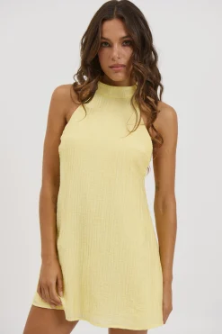 Catalina Mini Dress Lemon