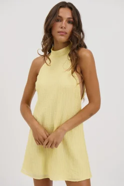 Catalina Mini Dress Lemon