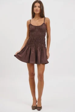 Chanelle Mini Dress Chocolate