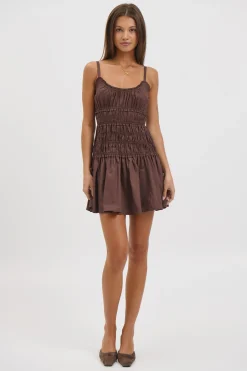 Chanelle Mini Dress Chocolate