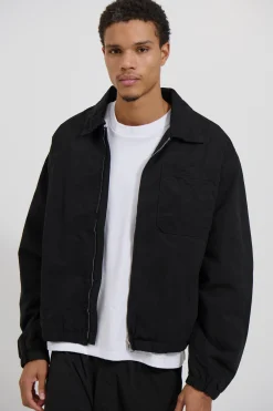 Charlie Soft Cotton Bomber Black