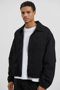 Charlie Soft Cotton Bomber Black