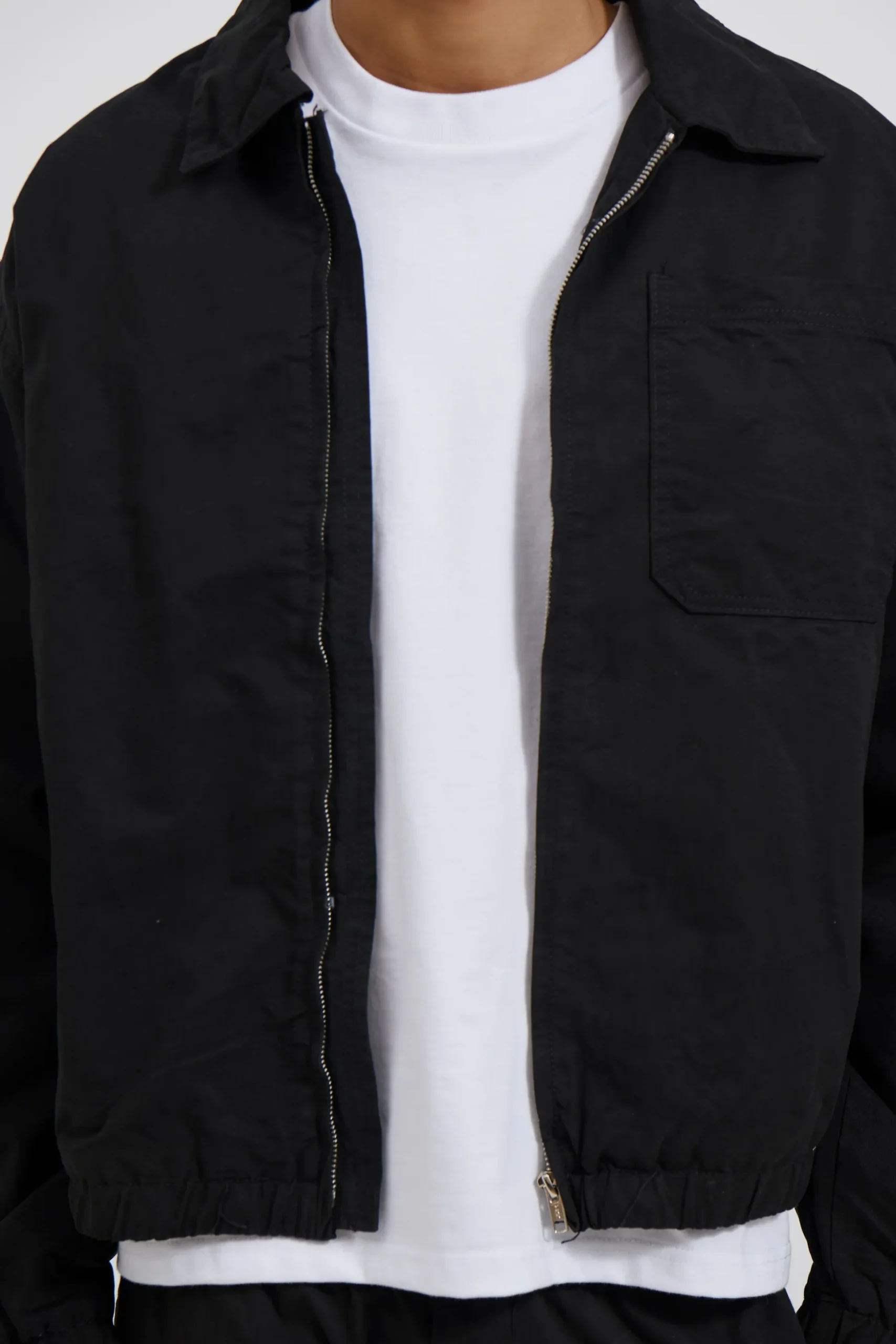 Charlie Soft Cotton Bomber Black