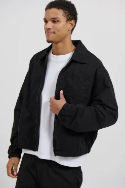 Charlie Soft Cotton Bomber Black