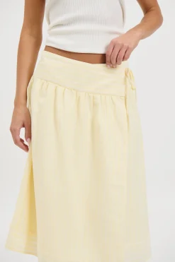 Chase Midi Skirt Lemon