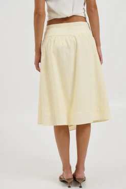 Chase Midi Skirt Lemon