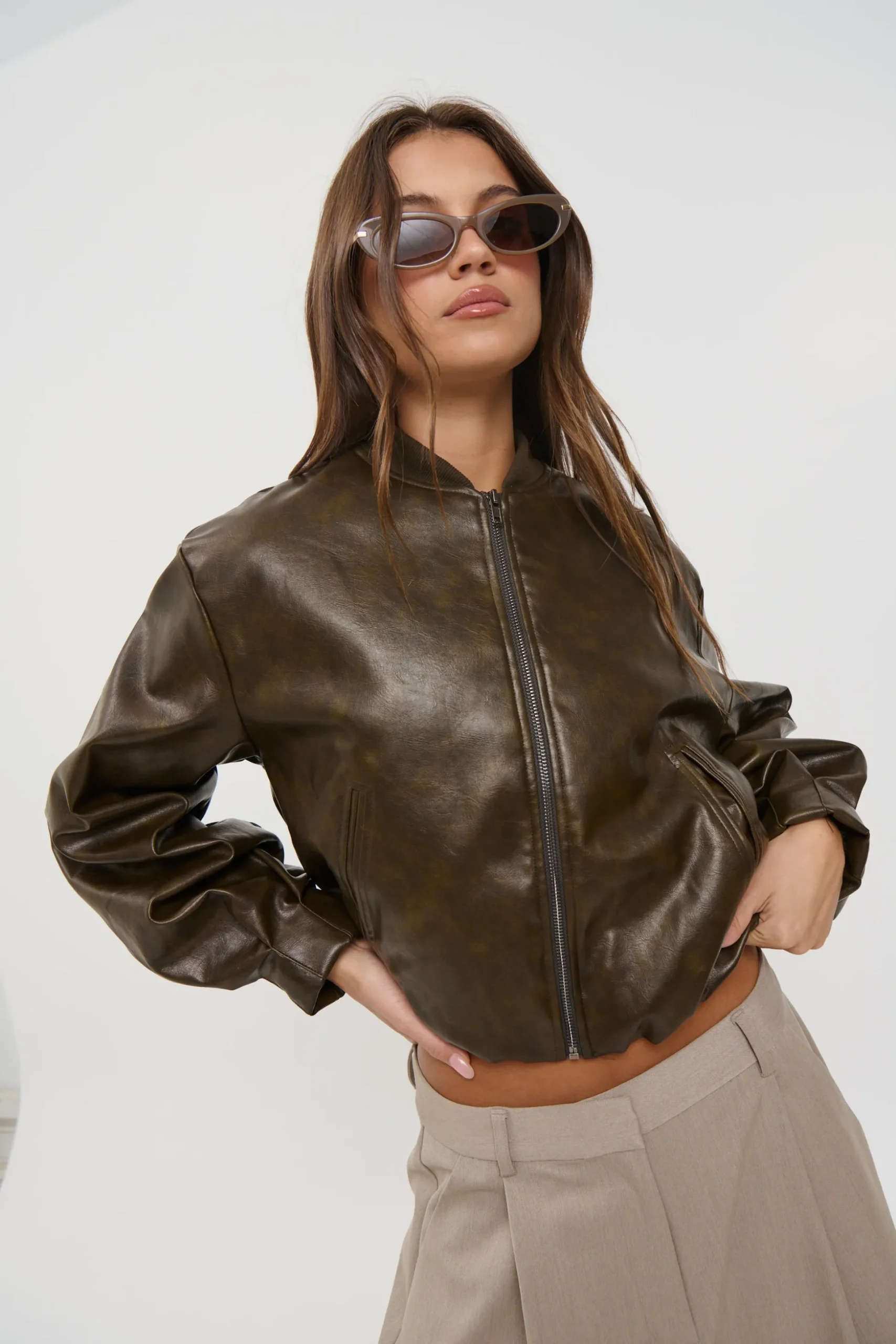 Clara Bomber Vintage Brown