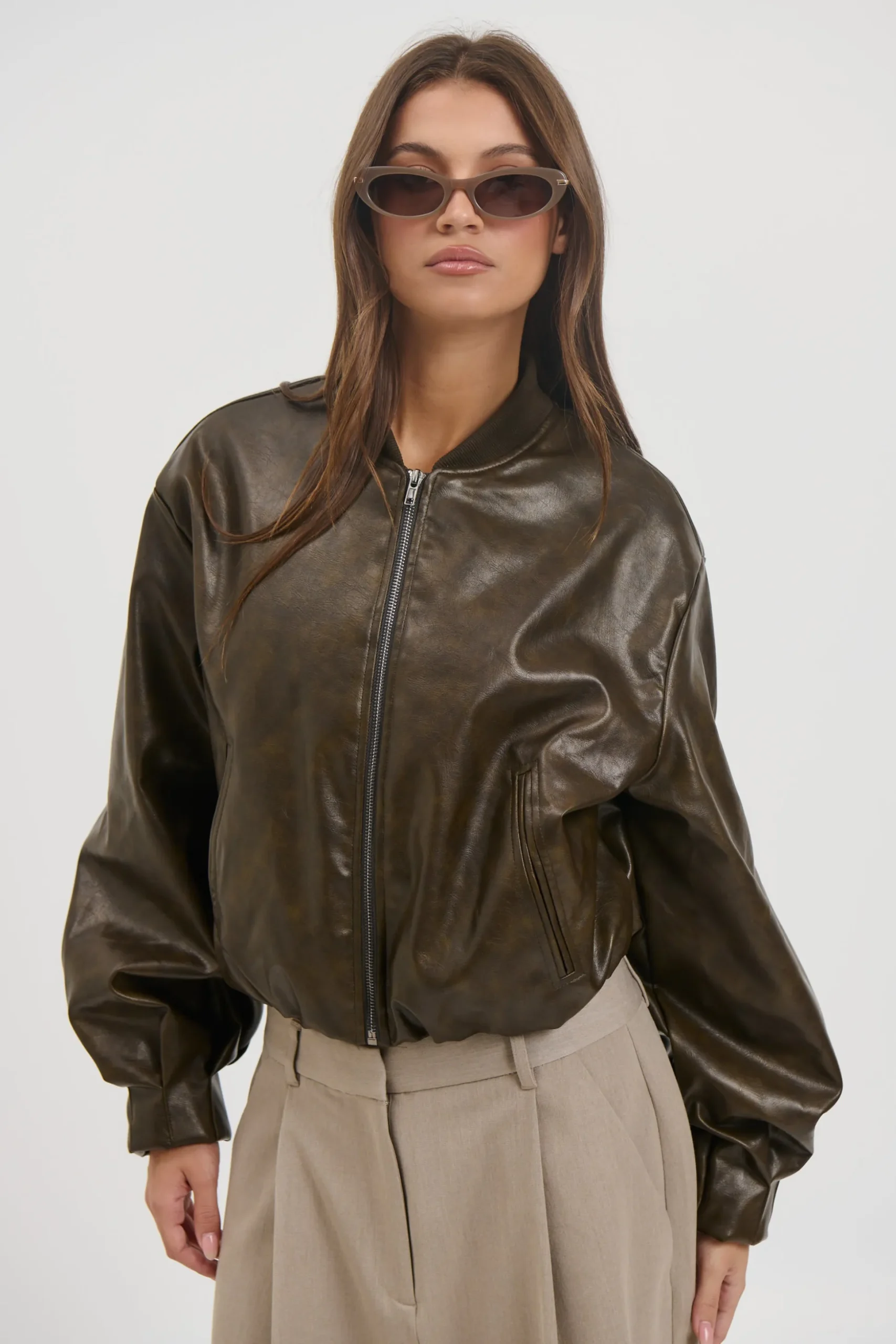 Clara Bomber Vintage Brown