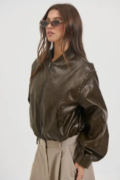 Clara Bomber Vintage Brown