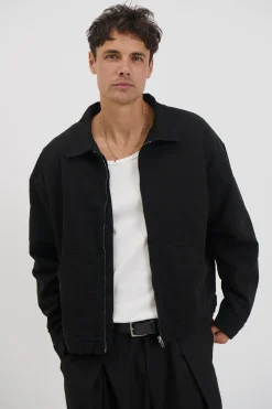 Collar Lined Jacket Black