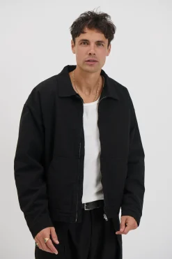 Collar Lined Jacket Black