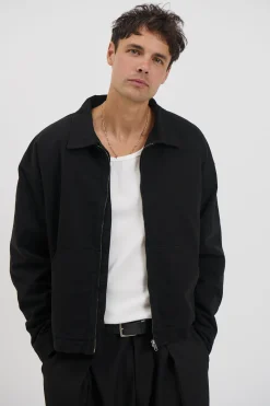 Collar Lined Jacket Black