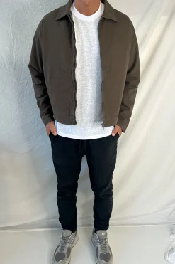 Collar Lined Jacket Dark Brown