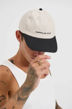 College Cap Contrast Black