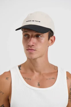 College Cap Contrast Black