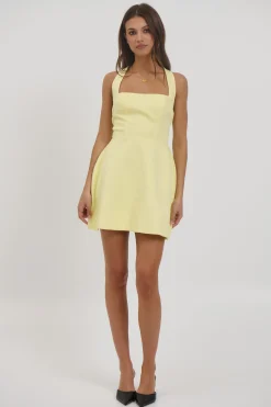 Darcy Mini Dress Lemon