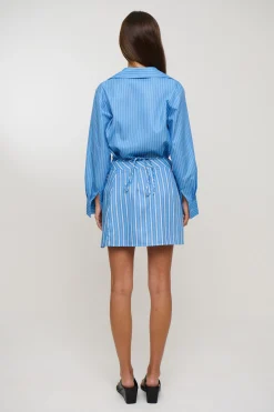 Daria Layered Shirt Dress Blue