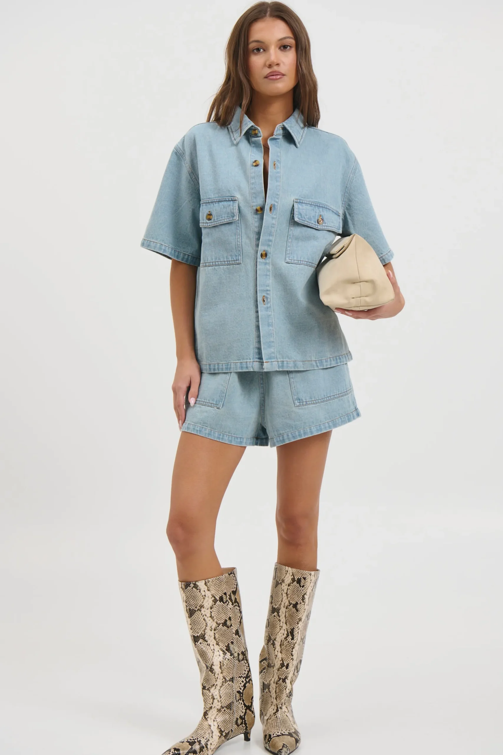 Delaney Denim Set Vintage Blue