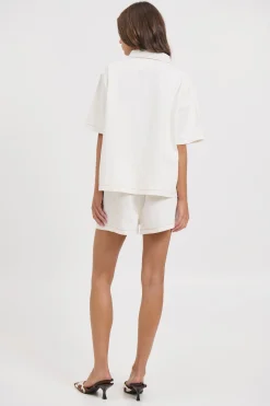 Delaney Denim Set White