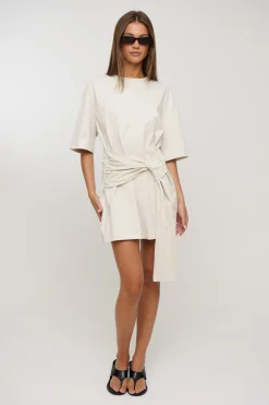 Delani Tee Dress Creme