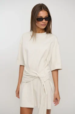 Delani Tee Dress Creme