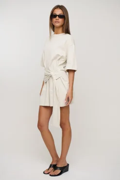 Delani Tee Dress Creme