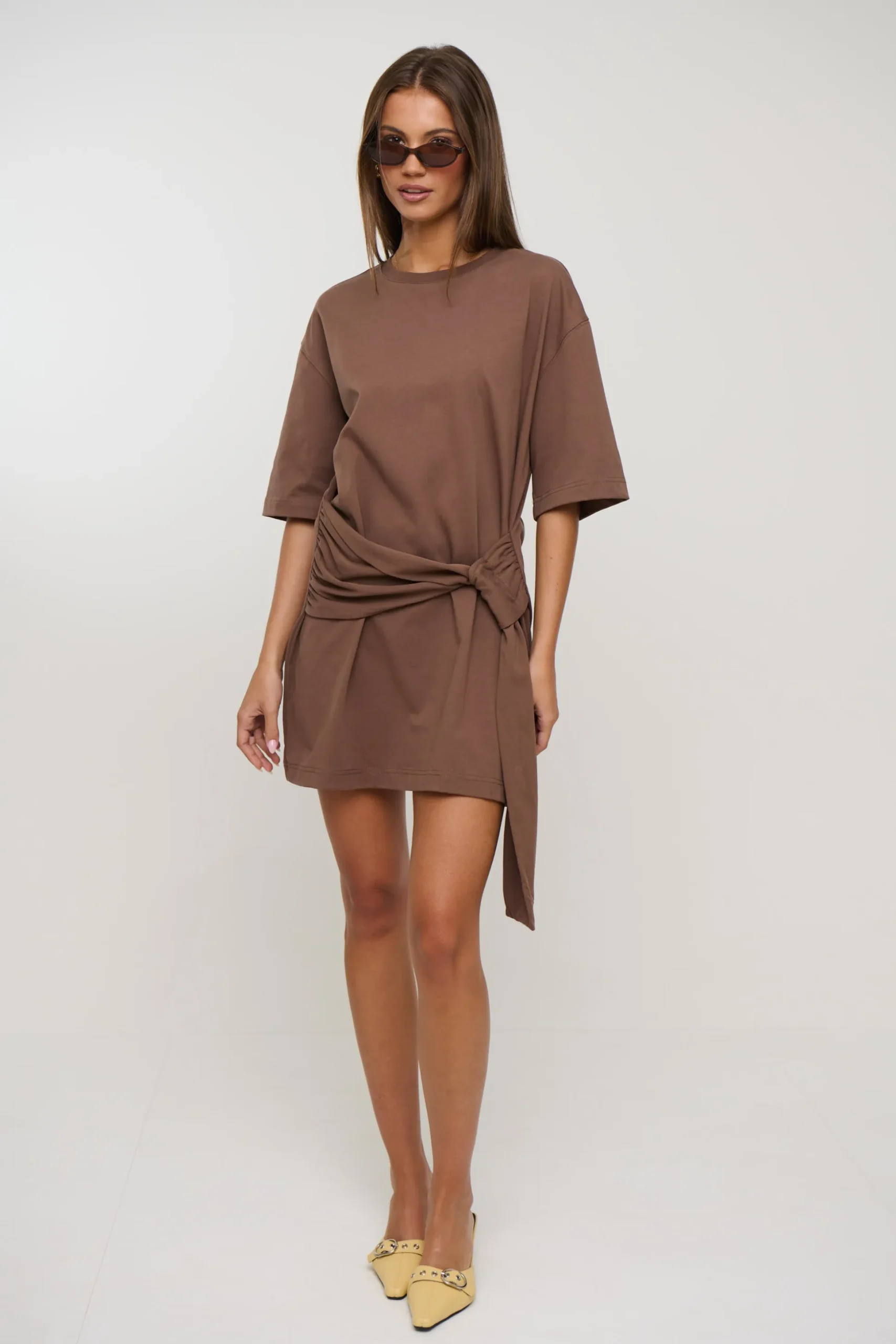 Delani Tee Dress Hazelnut