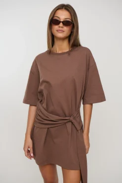 Delani Tee Dress Hazelnut
