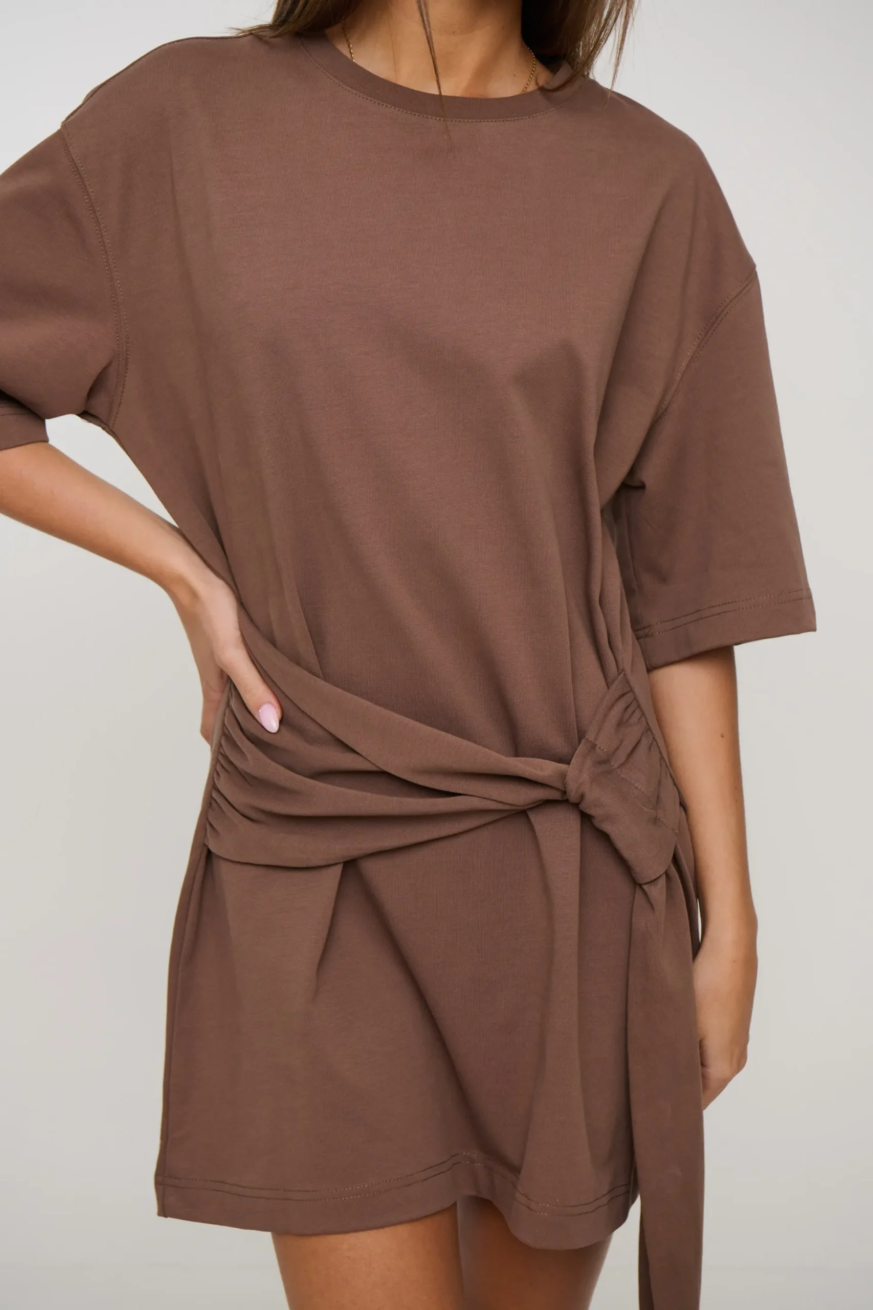 Delani Tee Dress Hazelnut