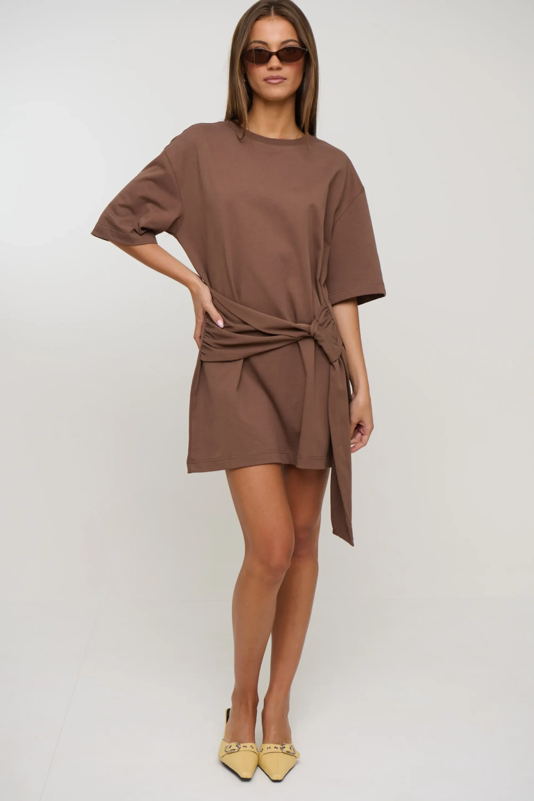 Delani Tee Dress Hazelnut