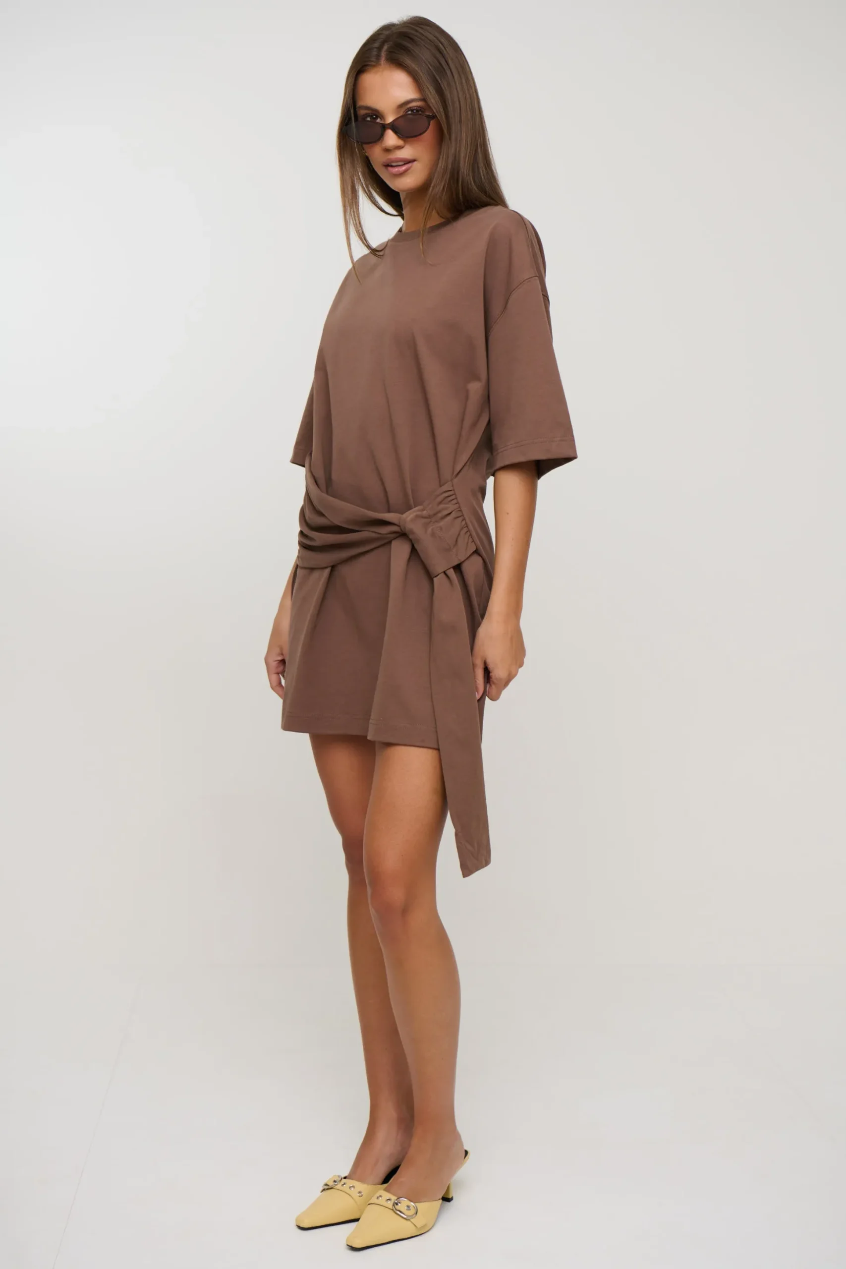 Delani Tee Dress Hazelnut