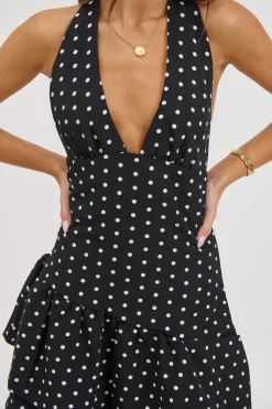 Delta Polka Dot Dress Black
