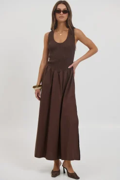 Destiny Maxi Dress Chocolate