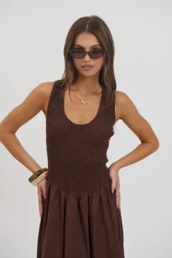 Destiny Maxi Dress Chocolate
