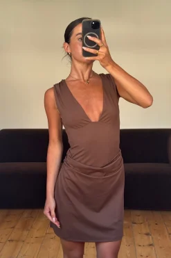 Dita Mini Dress Chocolate