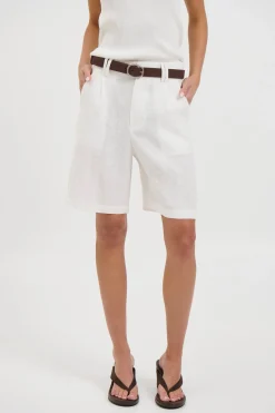 Dora Linen Short White