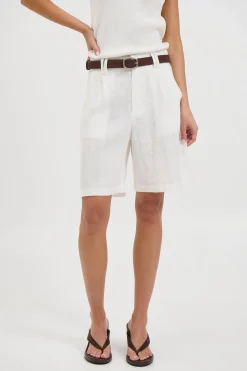Dora Linen Short White