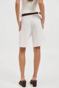 Dora Linen Short White
