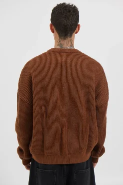 Drop Sleeve Heavy Knit Choc