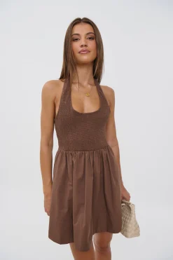 Eleanora Mini Dress Chocolate