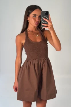 Eleanora Mini Dress Chocolate