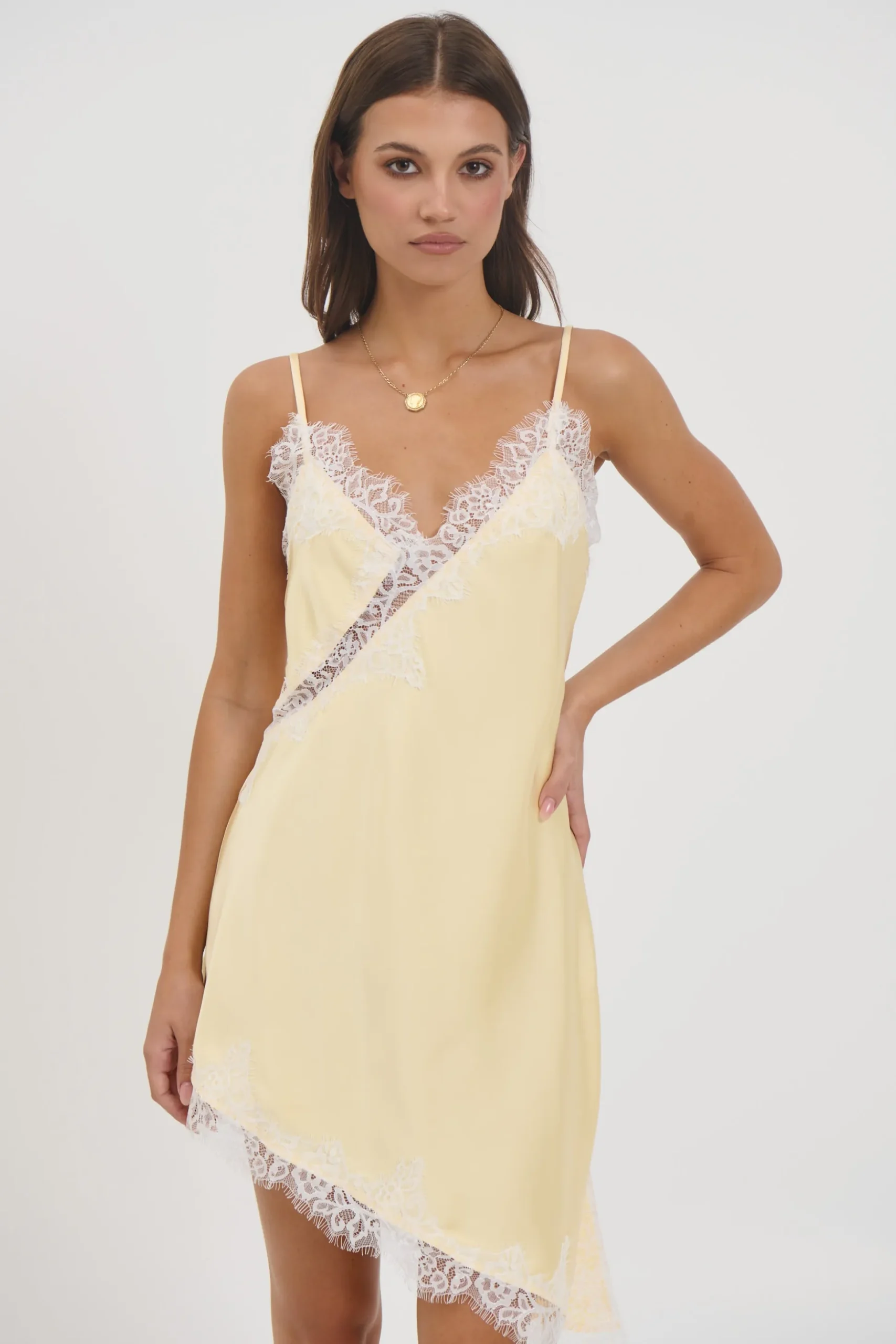 Electra Lace Dress Lemon