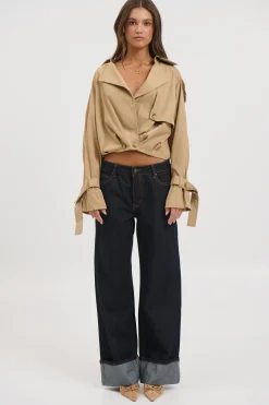 Elvira Cropped Trench Beige