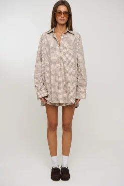 Emina Check Short Beige