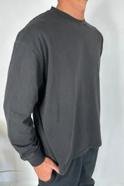 Enzyme Wash Long Sleeve Charcoal