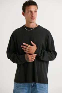 Enzyme Wash Long Sleeve Charcoal